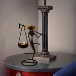 Load image into Gallery viewer, Girl Character Iron Candlestick
