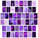 Load image into Gallery viewer, 50Pcs Purple Aesthetic Picture for Wall Collage Set
