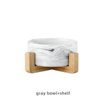 Load image into Gallery viewer, Marbling Ceramic Double Bowl For Pet
