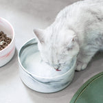 Load image into Gallery viewer, Marbling Ceramic Double Bowl For Pet
