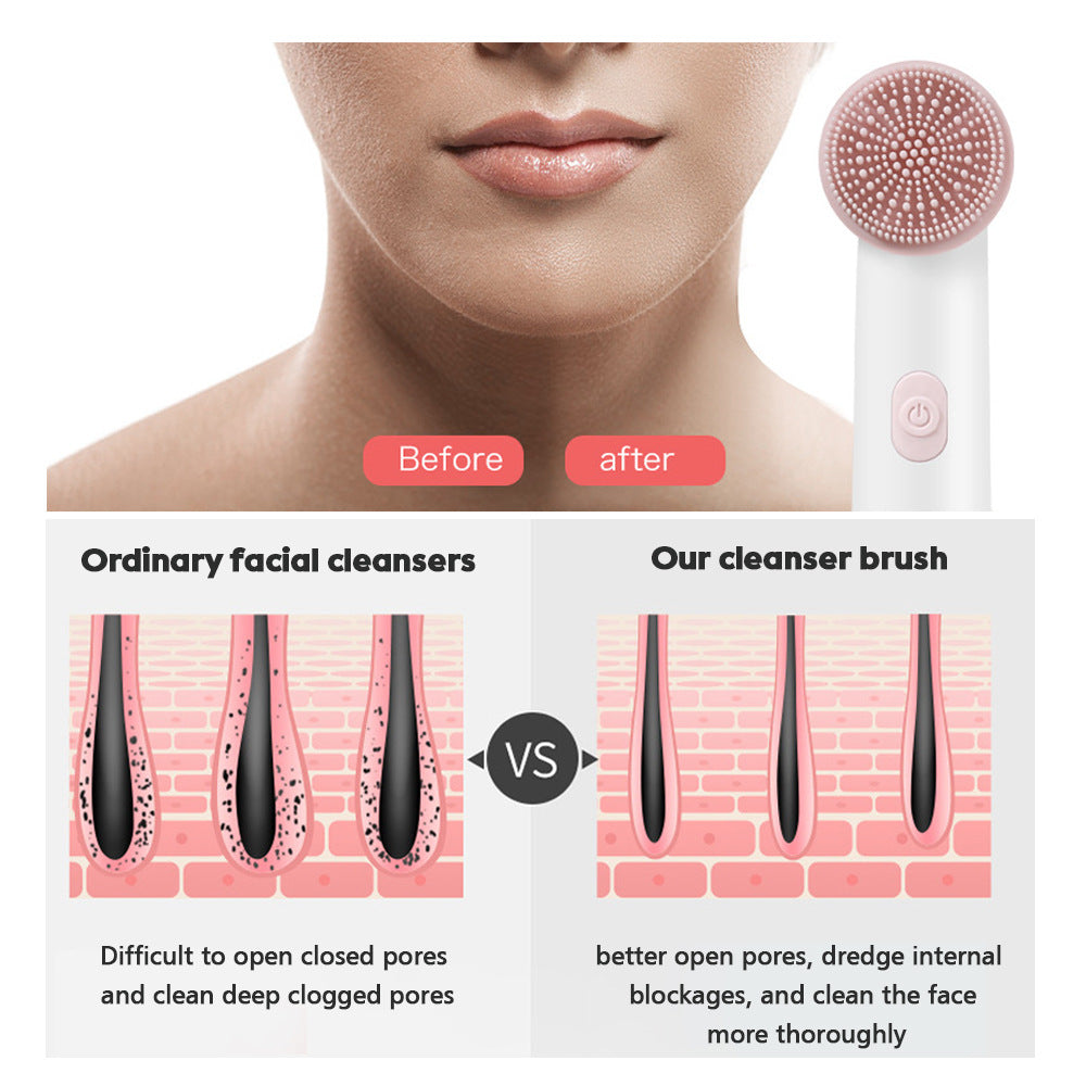 2-in-1 Silicone Sonic Facial Brush