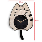 Load image into Gallery viewer, 3D Wooden Cartoon Cats Wall Clock
