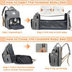 Load image into Gallery viewer, Portable Crib Nappy Backpack Bag
