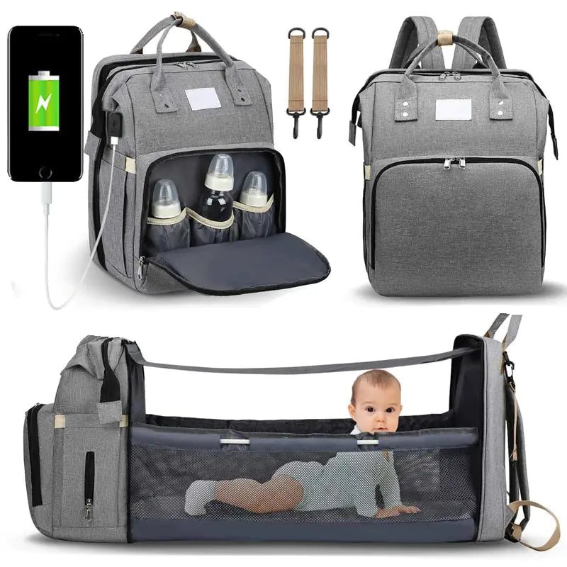 Portable Crib Nappy Backpack Bag