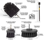 Load image into Gallery viewer, Scrub Cleaning Drill Brush Black Set
