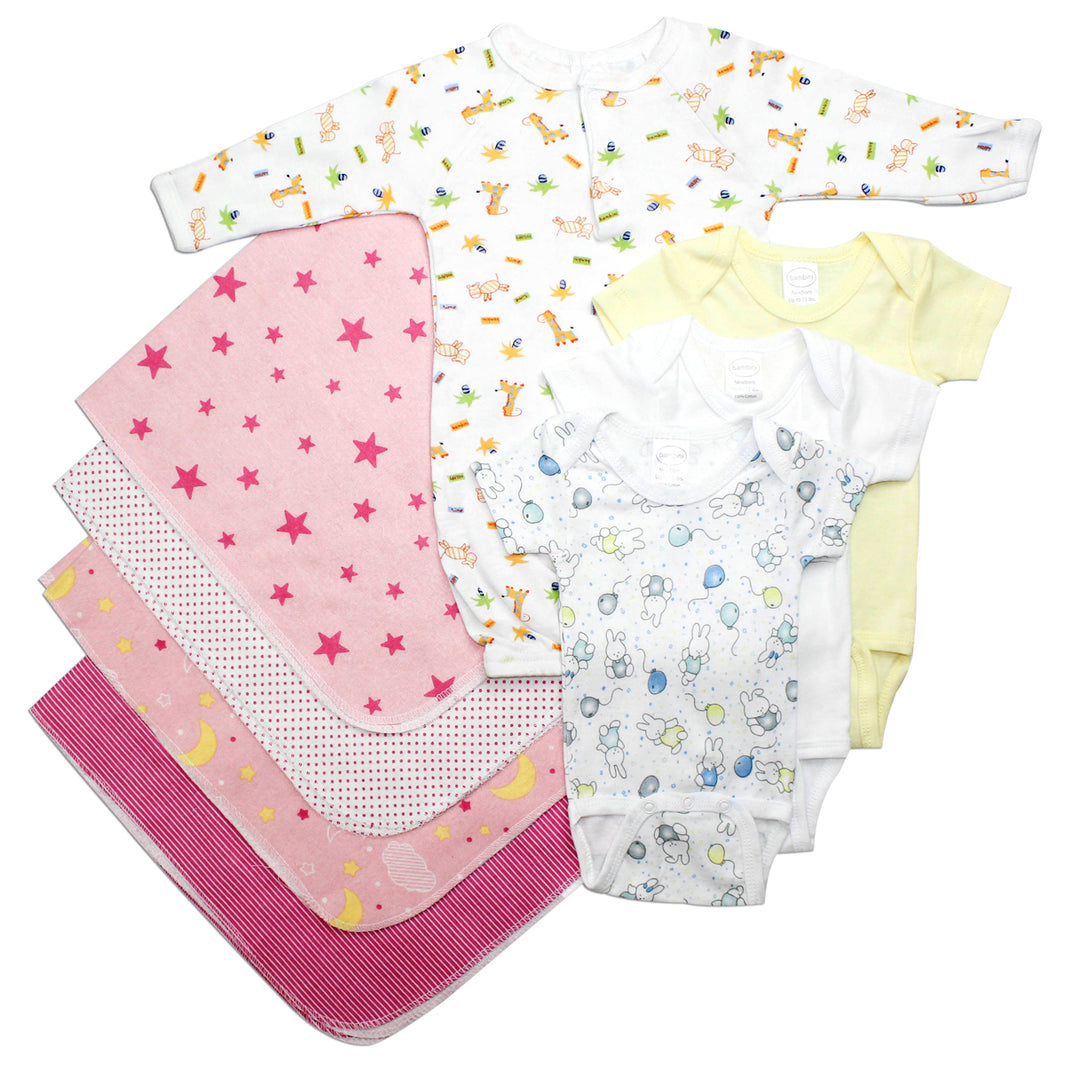 Newborn Baby Girls 8 Pc Layette Baby Shower Gift Set