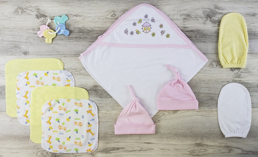 Hooded Towel, Bath Mittens, Hats and Wash Coths