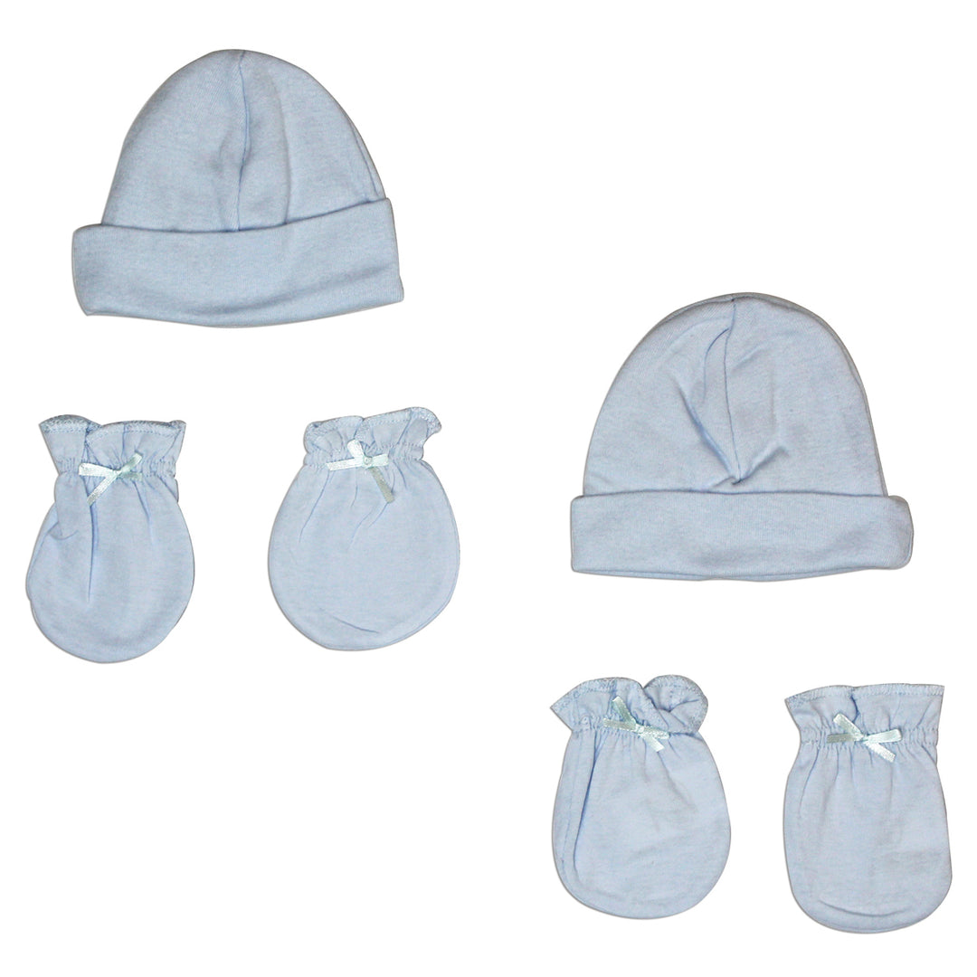 Boys' Cap and Mittens 4 Piece Layette Set