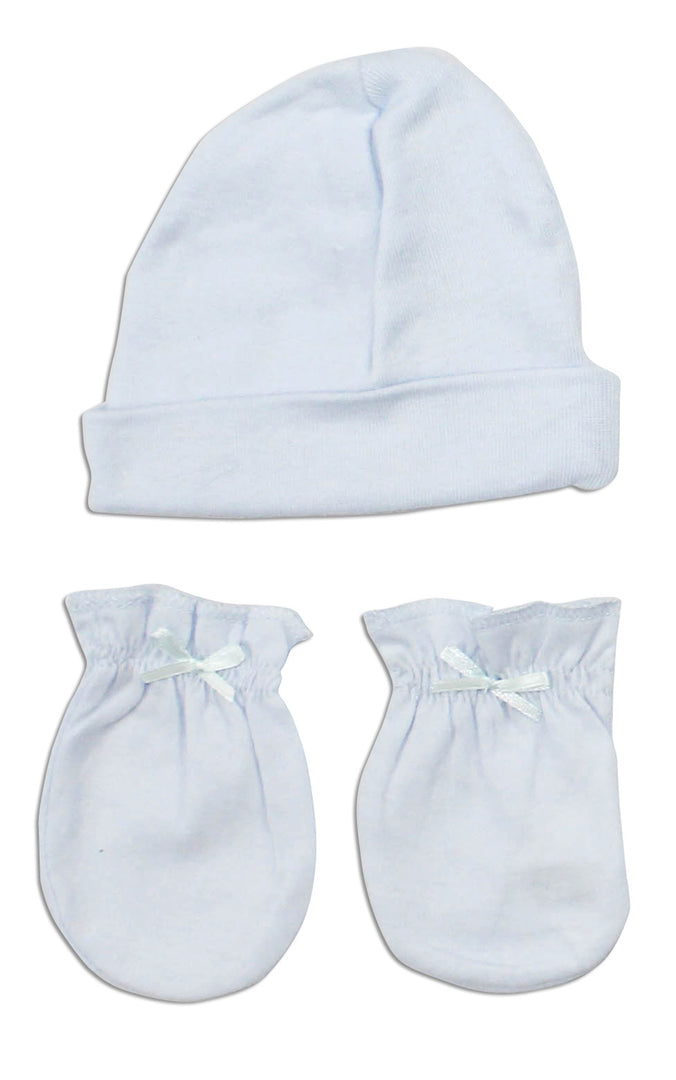 Boys' Cap and Mittens 2 Piece Layette Set
