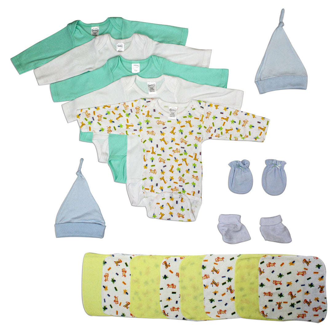Newborn Baby Boys 17 Pc Layette Baby Shower Gift Set