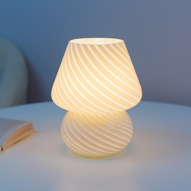 Mushroom Glass LED Bed Lamp