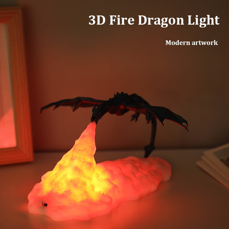 3D Printed Dragon LED Night Lamp