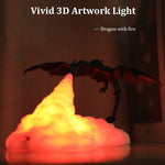 Load image into Gallery viewer, 3D Printed Dragon LED Night Lamp