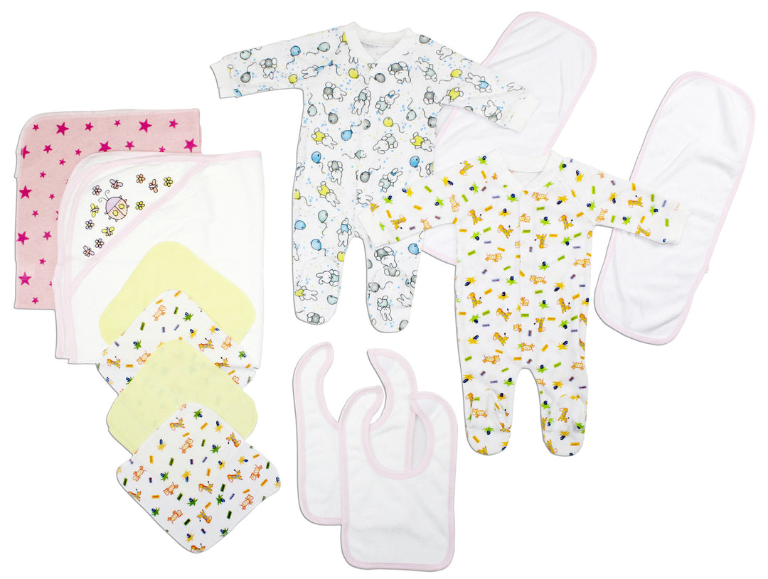 Newborn Baby Girls 12 Pc Layette Baby Shower Gift Set