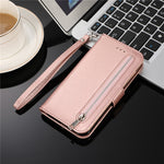Load image into Gallery viewer, Leather Zipper Samsung Galaxy S22 S21 S20 Cover eprolo