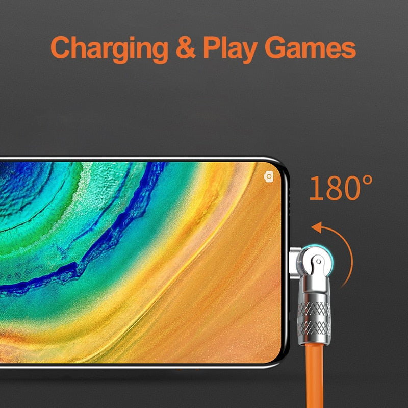 180° Rotatable 120w Super Fast Charging Cable