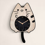 Load image into Gallery viewer, 3D Wooden Cartoon Cats Wall Clock