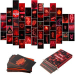 Load image into Gallery viewer, 50Pcs Red Neon Aesthetic Pictures for Wall Collage Kits