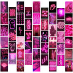Load image into Gallery viewer, 50Pcs Pink Neon Aesthetic Wall Collage Kit