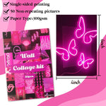 Load image into Gallery viewer, 50Pcs Pink Neon Aesthetic Wall Collage Kit
